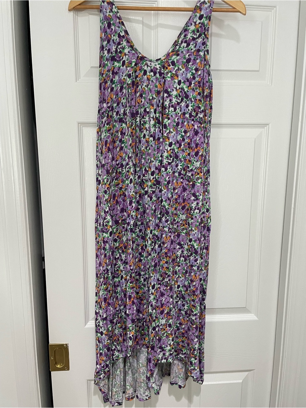 Latched Mama Lilac and Purple print standard romper